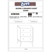 Bjorn B&M 3 Drawer Chest 354084 manual cover