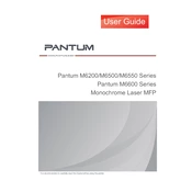 Global Pantum M6200, M6500, M6550, M6600 manual cover