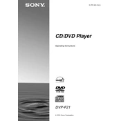 Sony DVP-F21 manual cover