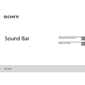 Sony HT-ST5 manual cover