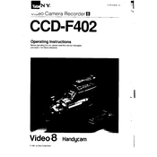 Sony CCD-F402 manual cover