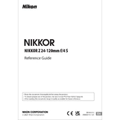 Nikon NIKKOR Z 24-120mm f/4 S manual cover