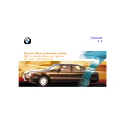 BMW 740i Sedan 7 Series 1999 manual cover