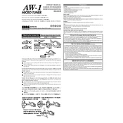 KORG AW-1 manual cover