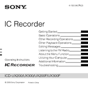 Sony ICD-UX200F manual cover