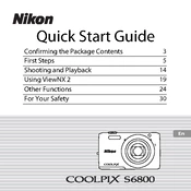 Nikon Coolpix S6800 manual cover