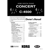 KORG C-4500 manual cover