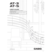 Casio AT3 Keyboard manual cover