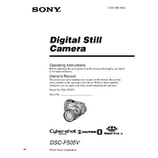 Sony DSC-F505V manual cover