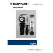 Blaupunkt B&M TV Wall Mount 6 Pcs Kit 337547 manual cover