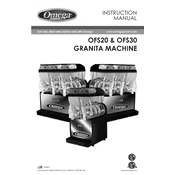 Omega OFS20 Granita Machine Dispenser manual cover