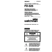 Sony FD-525 manual cover