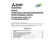 Mitsubishi Electric F800 E FR F860 E manual cover