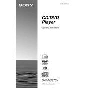 Sony DVP-NC875V manual cover