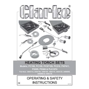 Clarke 3404000 PS555 Heating Torch Set Safety manual cover