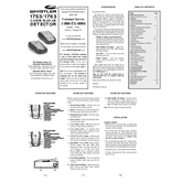 Whistler 1753 Laser Radar Detector manual cover