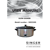 Singer SISC550S manual cover