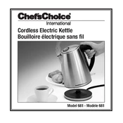 Chef's Choice 681 Kettle manual cover