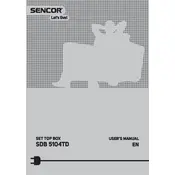 Sencor SDB 5104TD Receiver manual cover