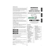 Honda iGX240 2010 Engine manual cover