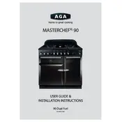 AGA Masterchef XL 90 DF Cooker manual cover