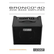 Fender Bronco 40 Amplifier manual cover