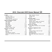 Chevrolet HHR 2010 manual cover