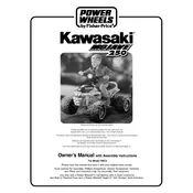 Power Wheels Mattel Kawasaki Mojave 250 78473 Toy manual cover