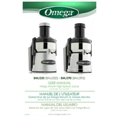 Omega BMJ332 Juicer manual cover