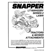 Snapper Series 2 LT160H422BV Tractor manual cover