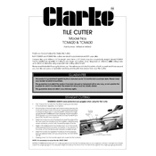 Clarke 3400655 TCM430 Tile Cutter manual cover