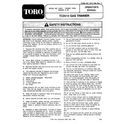 Toro TC2010 51637 Trimmer manual cover