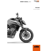 KTM Duke 790 2023 Motorcycle manual cover