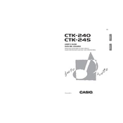 Casio CTK240 Keyboard manual cover