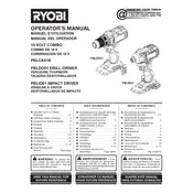 Ryobi PBLCK01K Drill manual cover