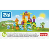 Mega Bloks Mattel Storytelling Safari Friends Zoo FFG42 Construction Set manual cover