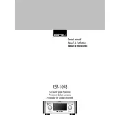 Rotel RSP-1098 Sound Processor manual cover