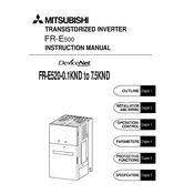 Mitsubishi FR-E500 FR-E520-0.1KND Inverter manual cover