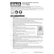 Sealey VMA915 Valet Machine manual cover