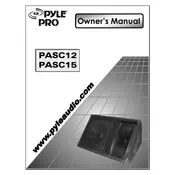 Pyle PASC12 Speaker manual cover