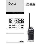 Icom IC-F3103D Transceiver manual cover