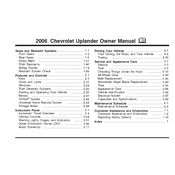 Chevrolet Uplander 2006 manual cover