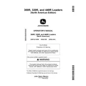 John Deere 300R Loader manual cover