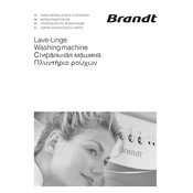 Brandt WT10765E Washing Machine manual cover