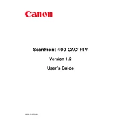 Canon imageFORMULA ScanFront 400 manual cover