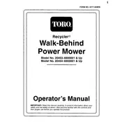 Toro Recycler 20454 Mower manual cover