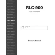 Rotel RLC-900 Power Conditioner manual cover