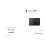 Grandstream HT813 Adaptor manual cover