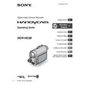 Sony DCR-HC38 manual cover