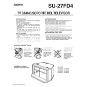 Sony SU-27FD4 manual cover